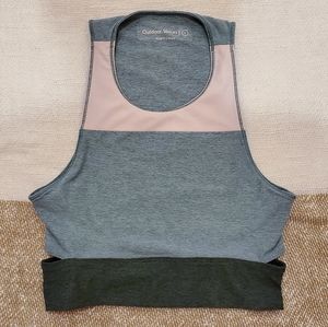 NWOT Outdoor Voices Tri-Tone Slashback Crop Top